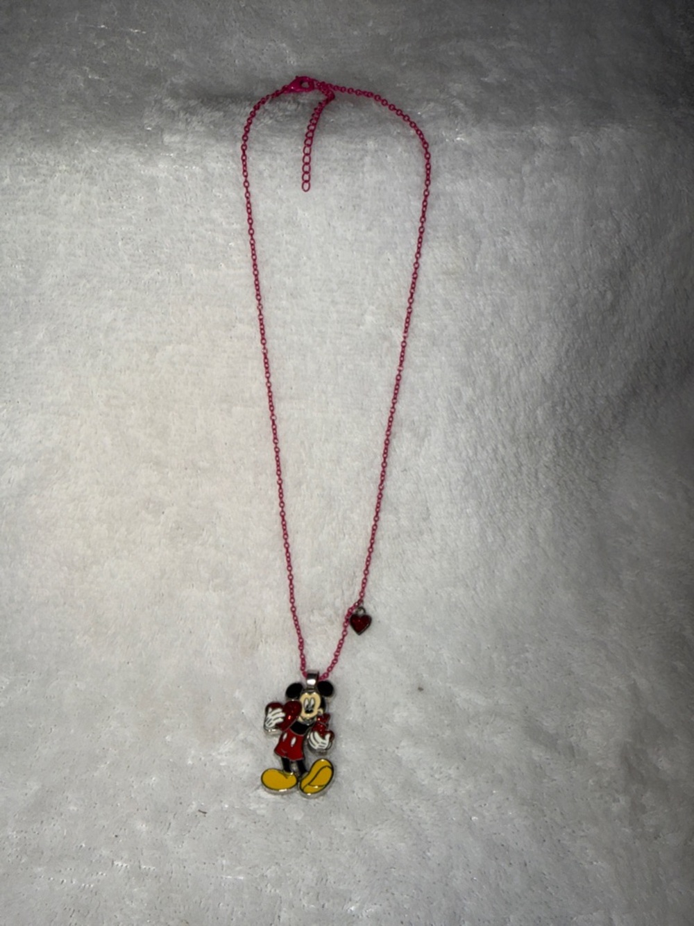 16 inch Disney Pink Mickey Mouse Pendant Necklace